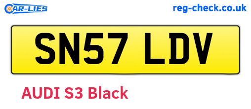 SN57LDV are the vehicle registration plates.