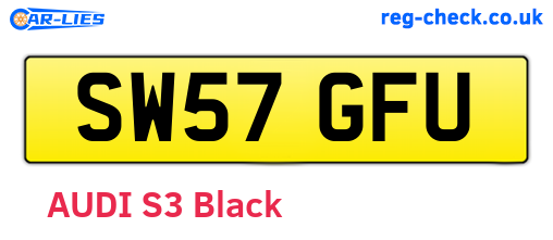 SW57GFU are the vehicle registration plates.