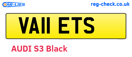 VA11ETS are the vehicle registration plates.