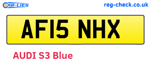 AF15NHX are the vehicle registration plates.