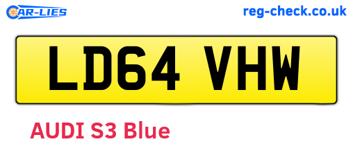 LD64VHW are the vehicle registration plates.
