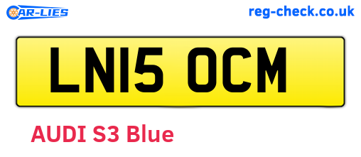 LN15OCM are the vehicle registration plates.
