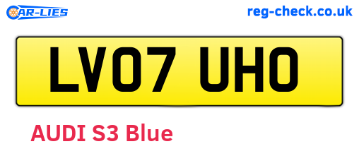 LV07UHO are the vehicle registration plates.
