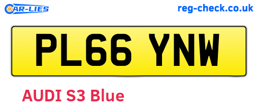 PL66YNW are the vehicle registration plates.
