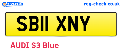 SB11XNY are the vehicle registration plates.