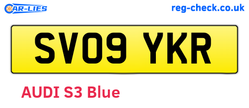 SV09YKR are the vehicle registration plates.