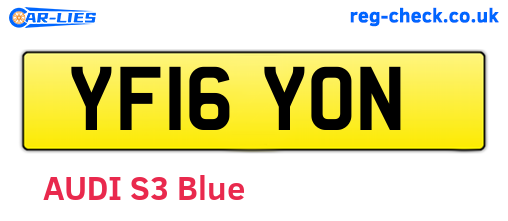 YF16YON are the vehicle registration plates.