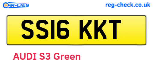SS16KKT are the vehicle registration plates.