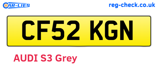 CF52KGN are the vehicle registration plates.