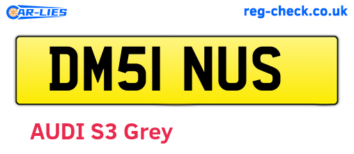 DM51NUS are the vehicle registration plates.