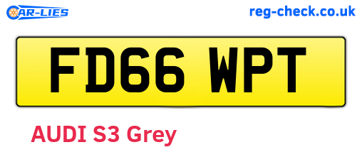 FD66WPT are the vehicle registration plates.