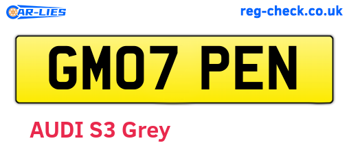 GM07PEN are the vehicle registration plates.