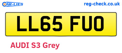 LL65FUO are the vehicle registration plates.