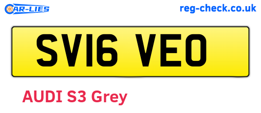 SV16VEO are the vehicle registration plates.