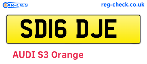 SD16DJE are the vehicle registration plates.