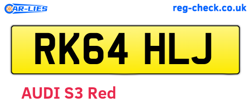 RK64HLJ are the vehicle registration plates.