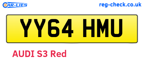 YY64HMU are the vehicle registration plates.
