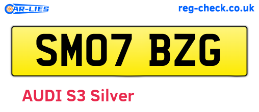 SM07BZG are the vehicle registration plates.