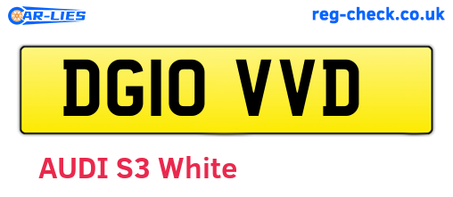 DG10VVD are the vehicle registration plates.