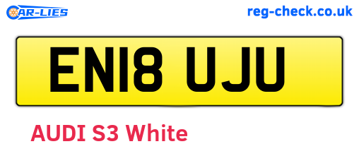 EN18UJU are the vehicle registration plates.