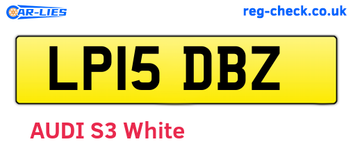 LP15DBZ are the vehicle registration plates.