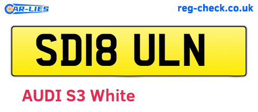 SD18ULN are the vehicle registration plates.