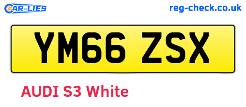 YM66ZSX are the vehicle registration plates.