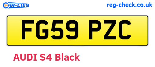 FG59PZC are the vehicle registration plates.