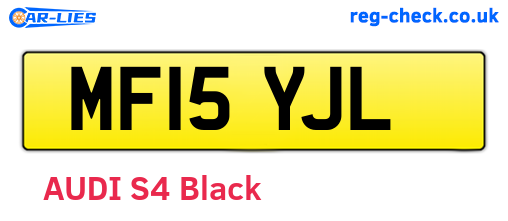 MF15YJL are the vehicle registration plates.