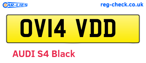OV14VDD are the vehicle registration plates.