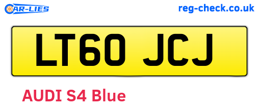 LT60JCJ are the vehicle registration plates.