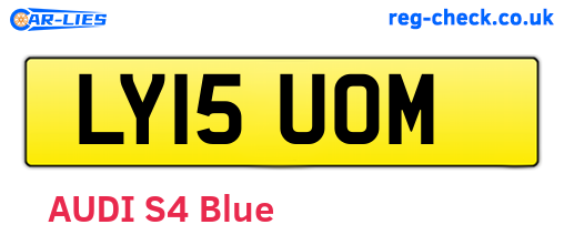 LY15UOM are the vehicle registration plates.