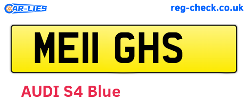 ME11GHS are the vehicle registration plates.