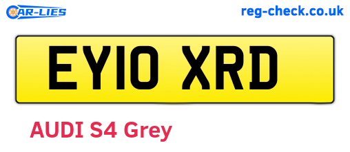 EY10XRD are the vehicle registration plates.