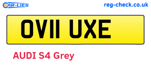 OV11UXE are the vehicle registration plates.