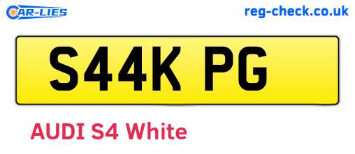 S44KPG are the vehicle registration plates.