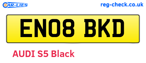 EN08BKD are the vehicle registration plates.