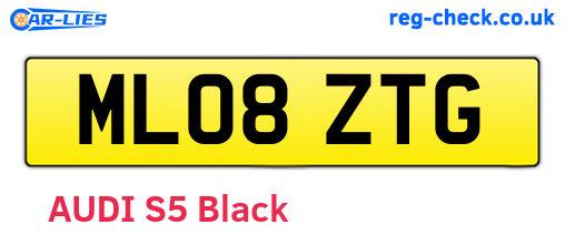 ML08ZTG are the vehicle registration plates.