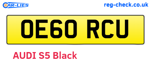 OE60RCU are the vehicle registration plates.