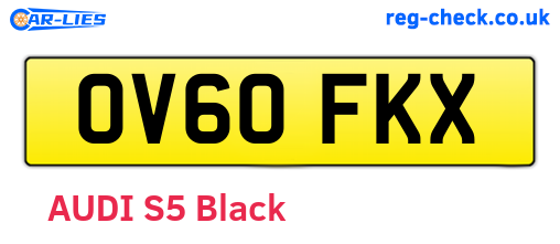 OV60FKX are the vehicle registration plates.