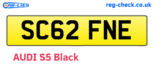 SC62FNE are the vehicle registration plates.