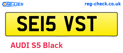 SE15VST are the vehicle registration plates.