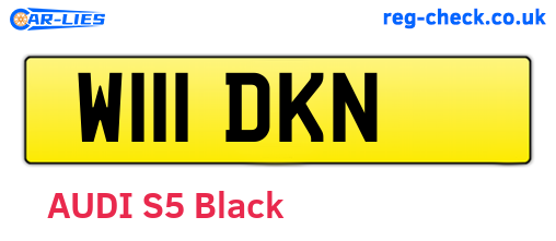 W111DKN are the vehicle registration plates.