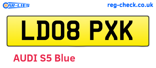 LD08PXK are the vehicle registration plates.