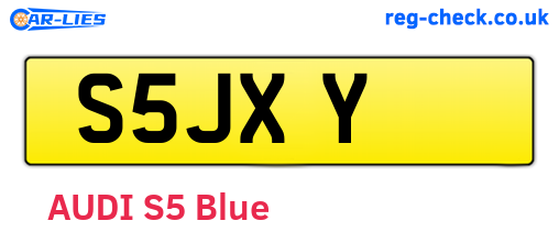S5JXY are the vehicle registration plates.