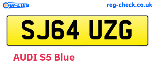 SJ64UZG are the vehicle registration plates.