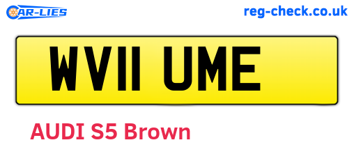 WV11UME are the vehicle registration plates.