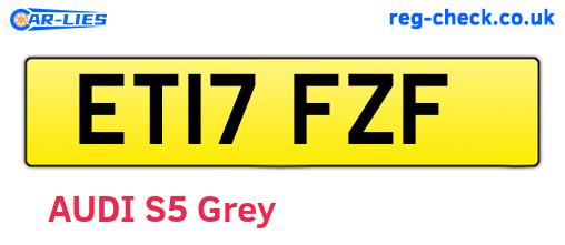 ET17FZF are the vehicle registration plates.