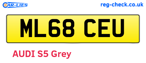 ML68CEU are the vehicle registration plates.