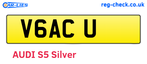 V6ACU are the vehicle registration plates.